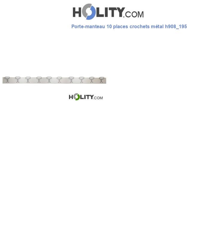 Porte-manteau 10 places crochets métal h908_195