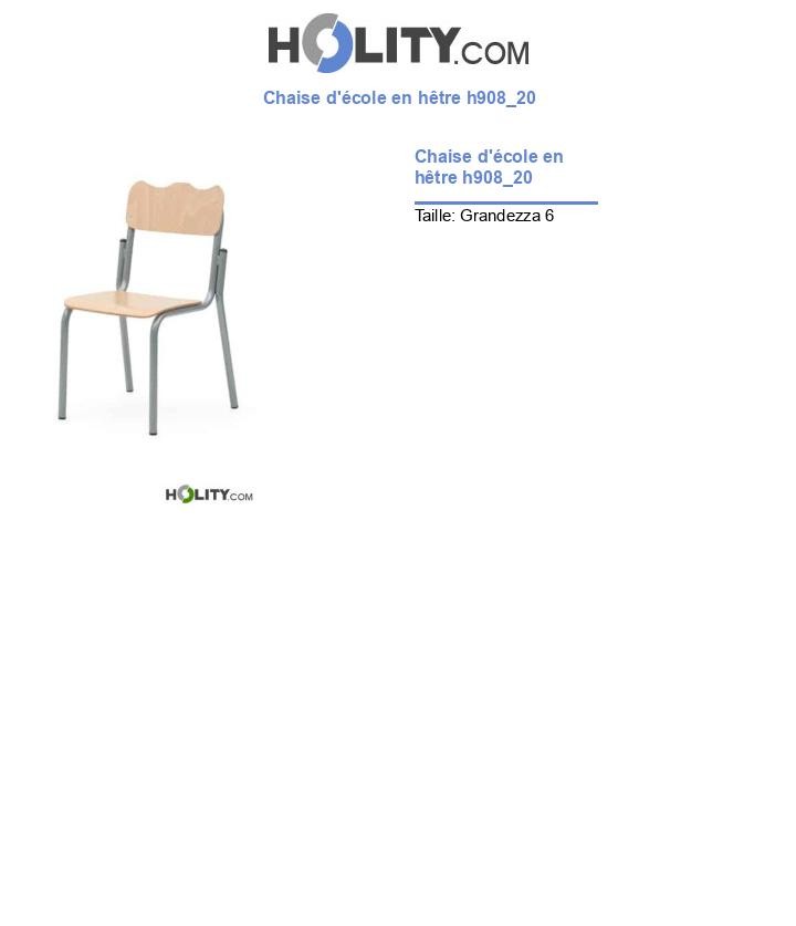 Chaise d'école en hêtre h908_20