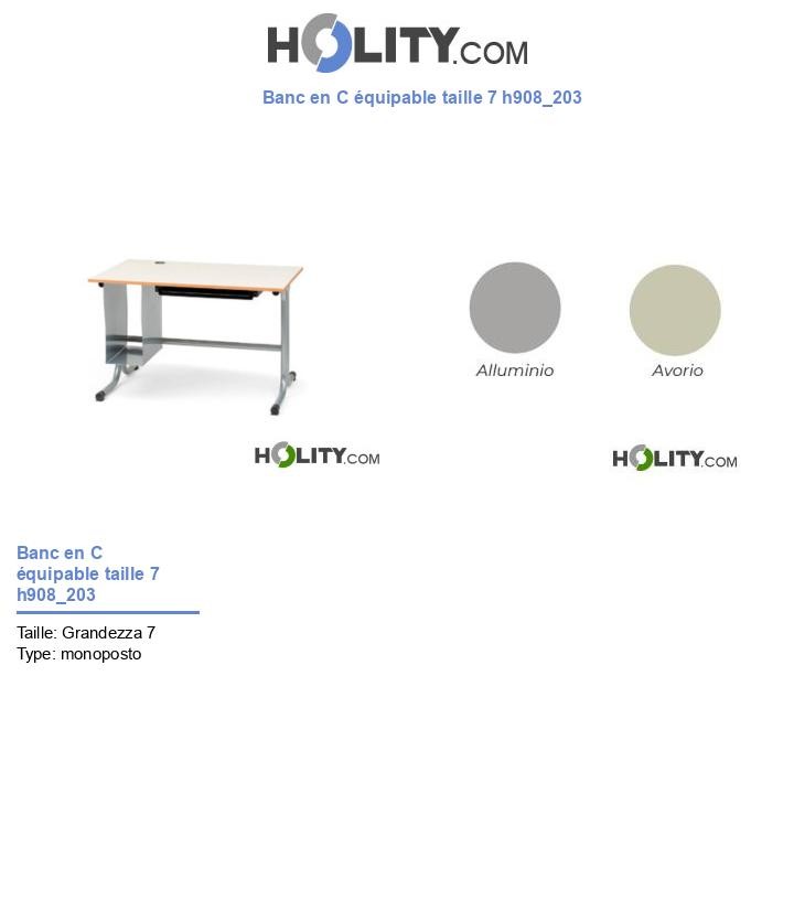 Banc en C équipable taille 7 h908_203