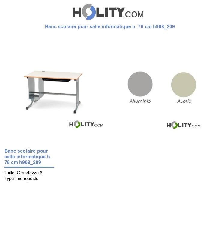 Banc scolaire pour salle informatique h. 76 cm h908_209