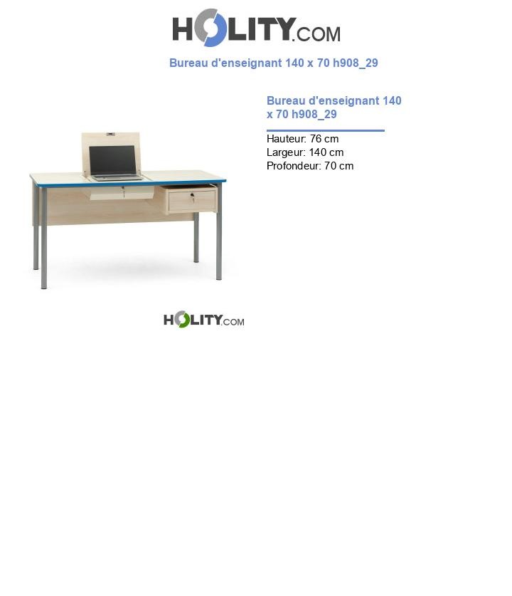 Bureau d'enseignant 140 x 70 h908_29