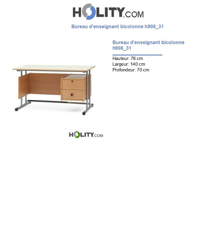 Bureau d'enseignant bicolonne h908_31