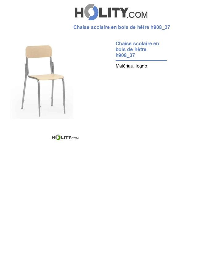 Chaise scolaire en bois de hêtre h908_37