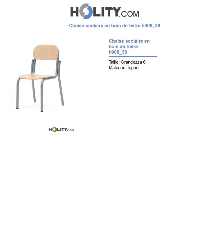 Chaise scolaire en bois de hêtre h908_38