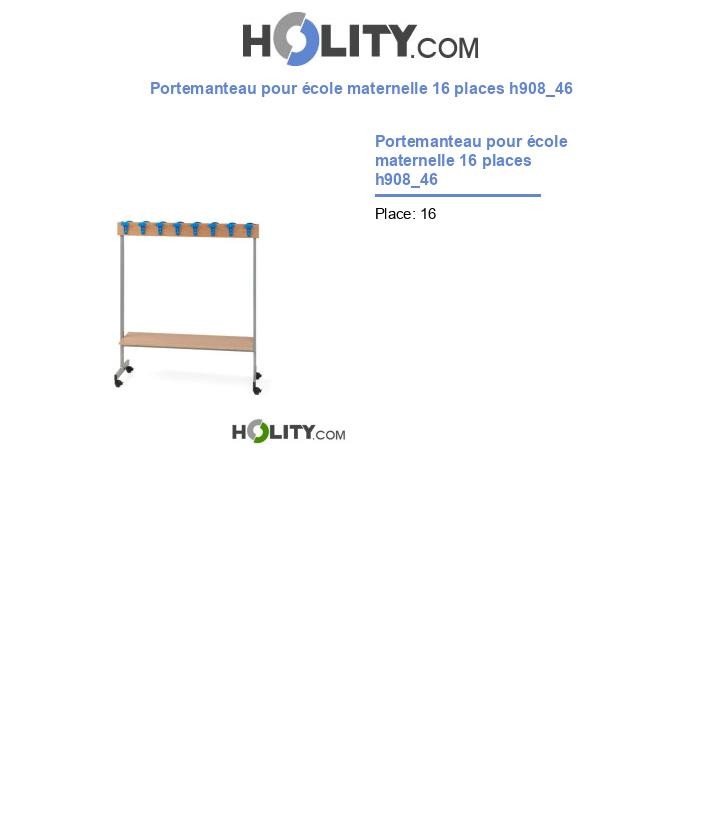 Portemanteau pour école maternelle 16 places h908_46