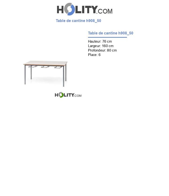 Table de cantine h908_50