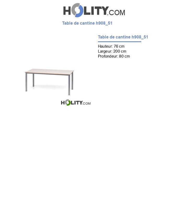 Table de cantine h908_51
