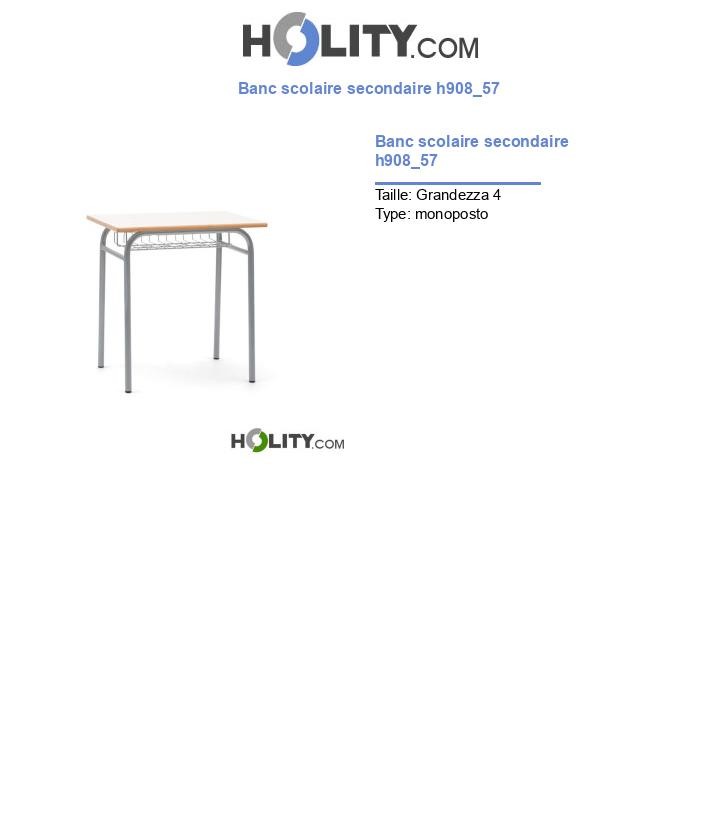 Banc scolaire secondaire h908_57