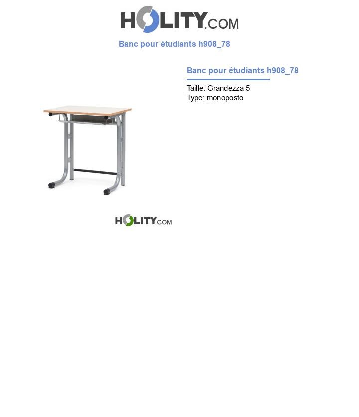Banc pour étudiants h908_78