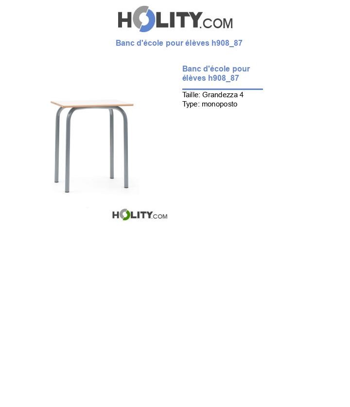 Banc d'école pour élèves h908_87