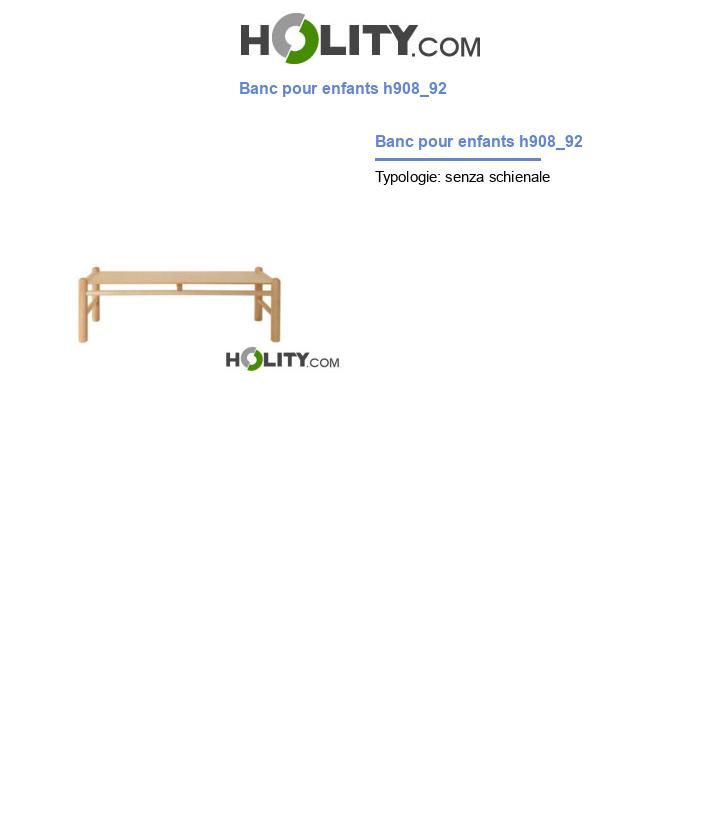 Banc pour enfants h908_92