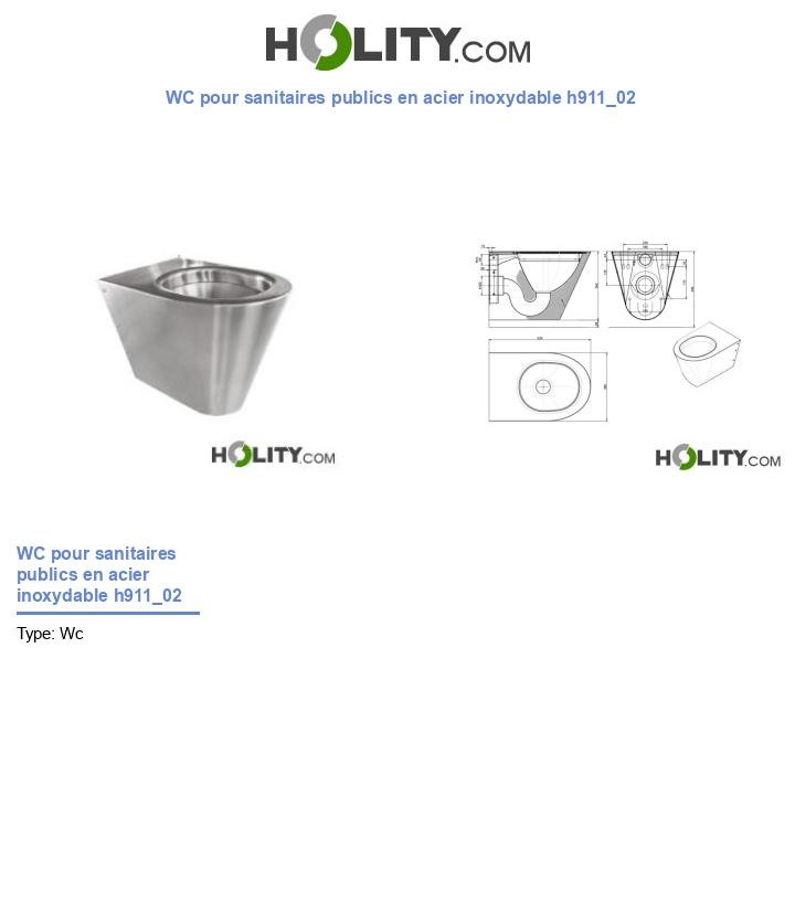 WC pour sanitaires publics en acier inoxydable h911_02