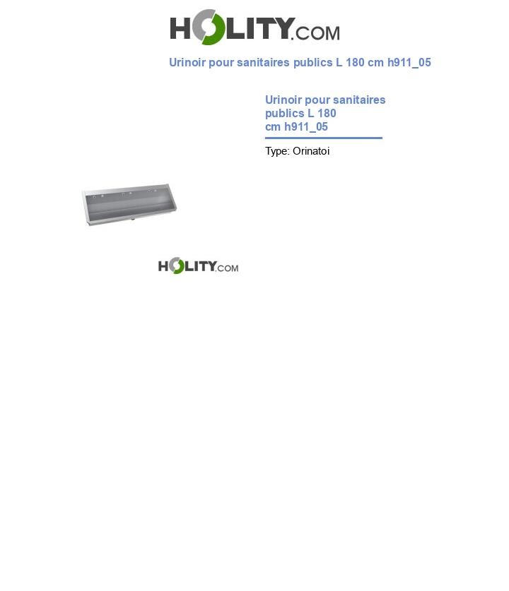 Urinoir pour sanitaires publics L 180 cm h911_05
