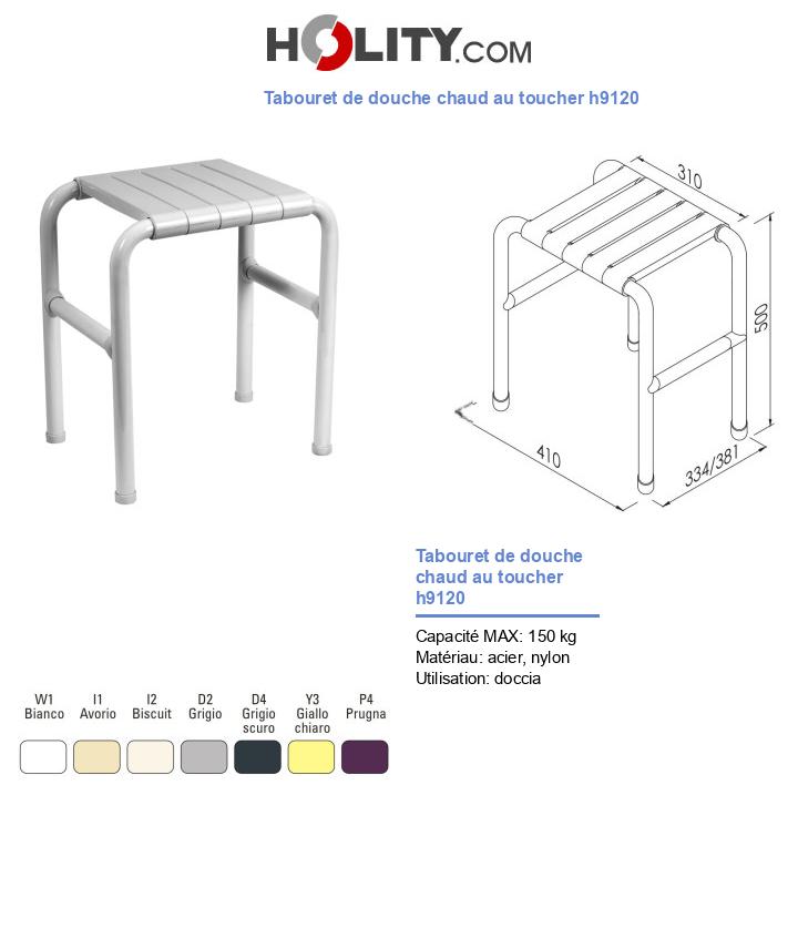 Tabouret de douche chaud au toucher h9120