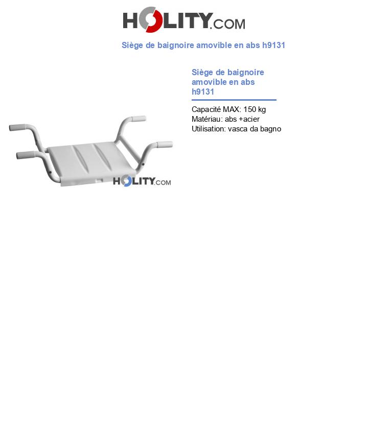 Siège de baignoire amovible en abs h9131