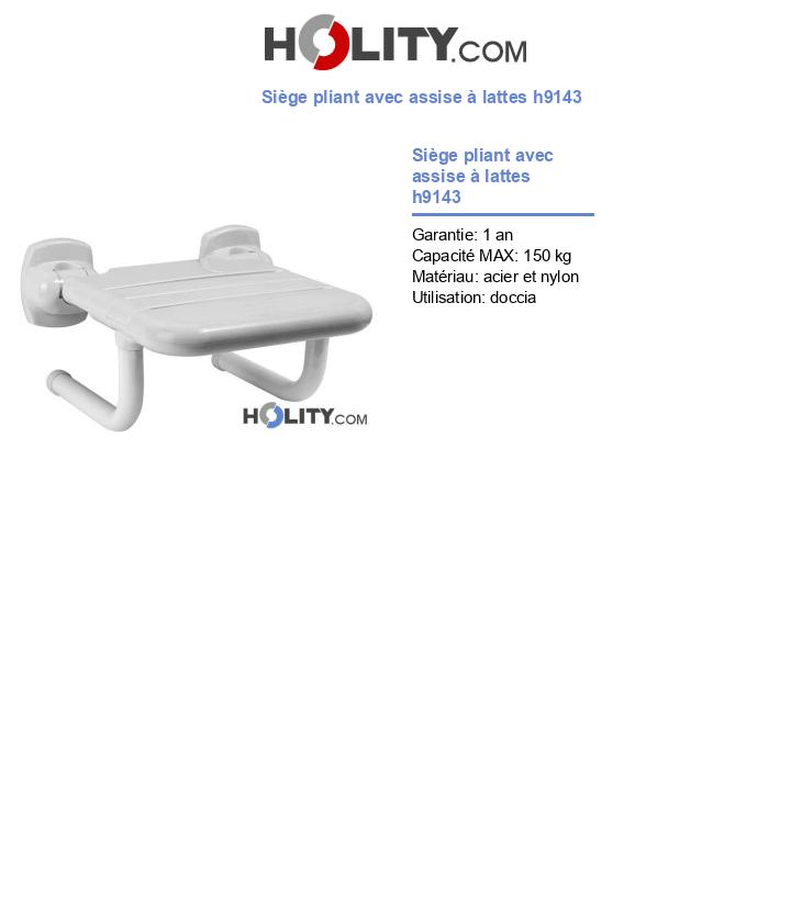 Siège pliant avec assise à lattes h9143
