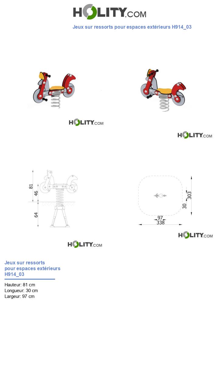 Jeux sur ressorts pour espaces extérieurs H914_03