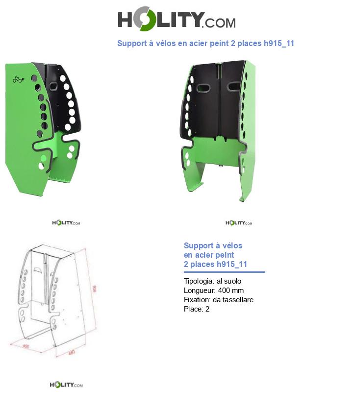 Support à vélos en acier peint 2 places h915_11