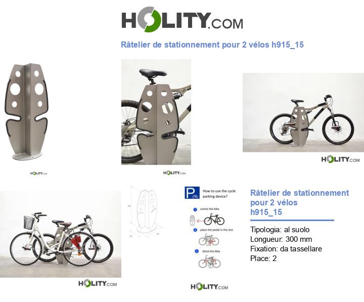 Râtelier de stationnement pour 2 vélos h915_15