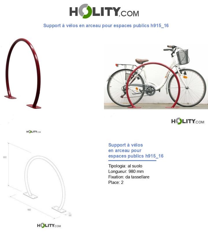 Support à vélos en arceau pour espaces publics h915_16