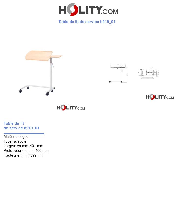 Table de lit de service h919_01