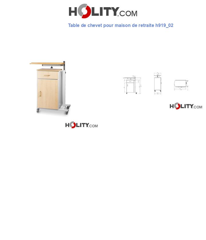 Table de chevet pour maison de retraite h919_02