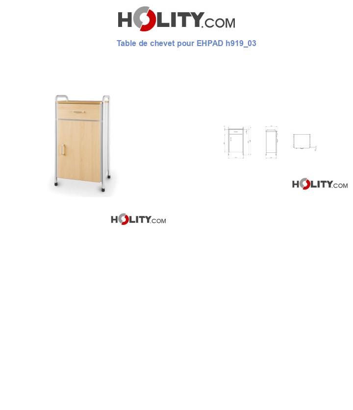 Table de chevet pour EHPAD h919_03