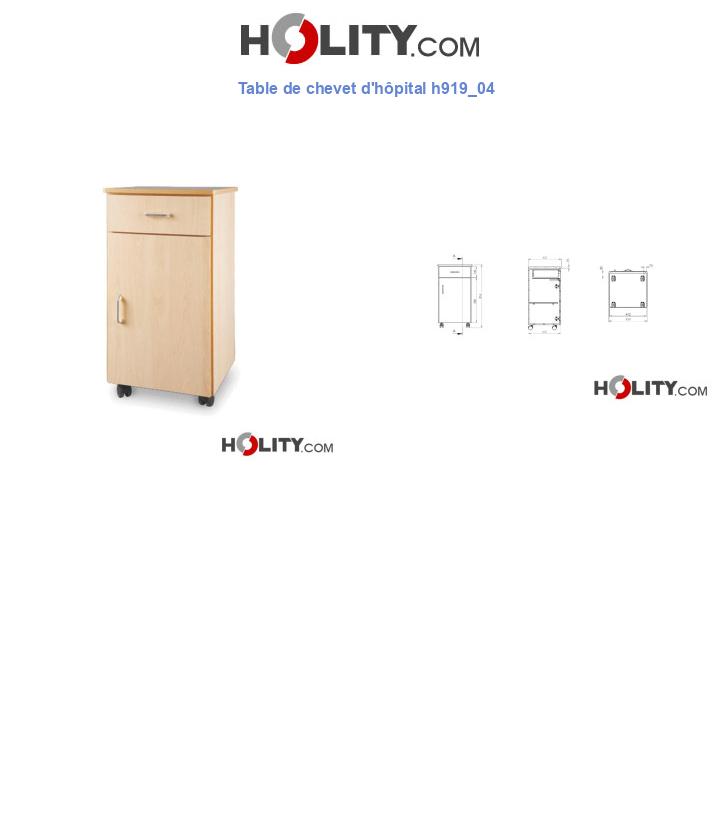 Table de chevet d'hôpital h919_04