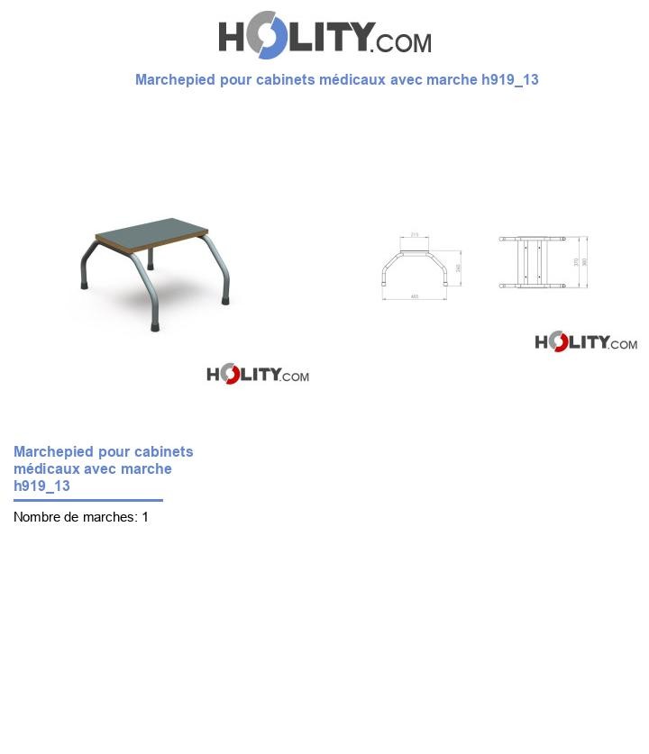 Marchepied pour cabinets médicaux avec marche h919_13