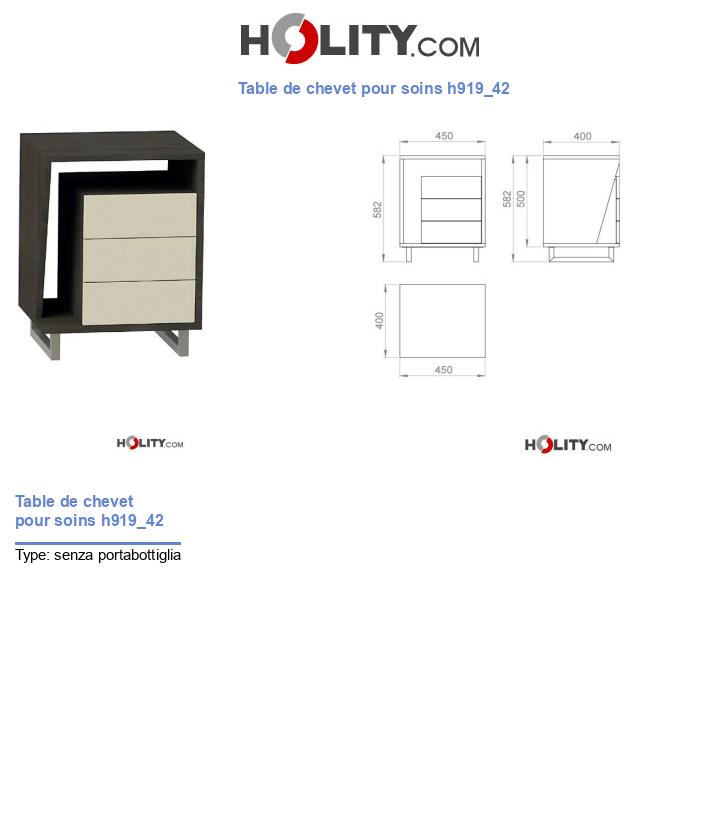 Table de chevet pour soins h919_42