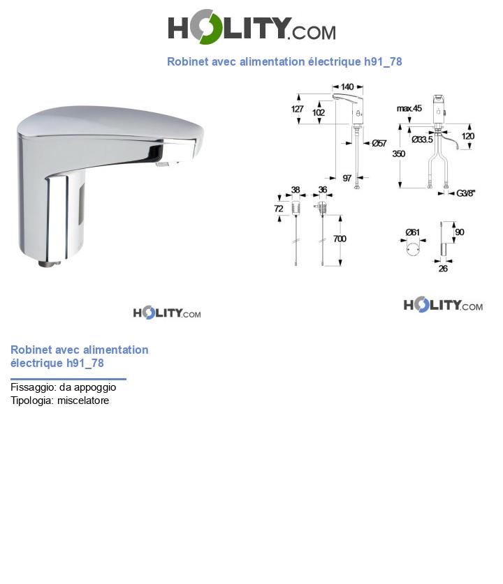 Robinet avec alimentation électrique h91_78