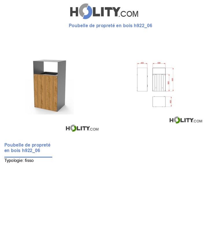 Poubelle de propreté en bois h922_06