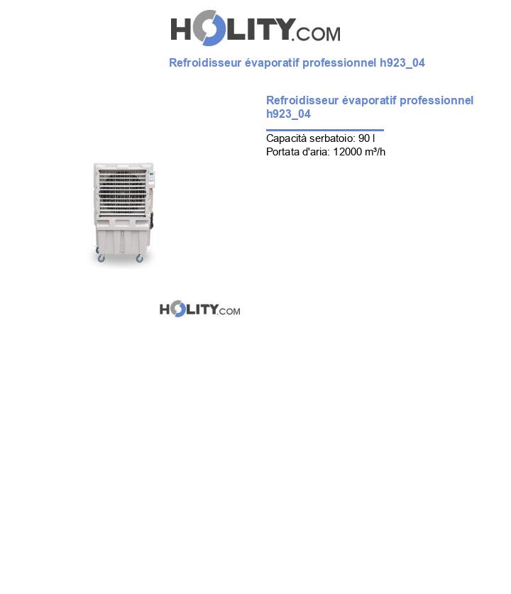 Refroidisseur évaporatif professionnel h923_04