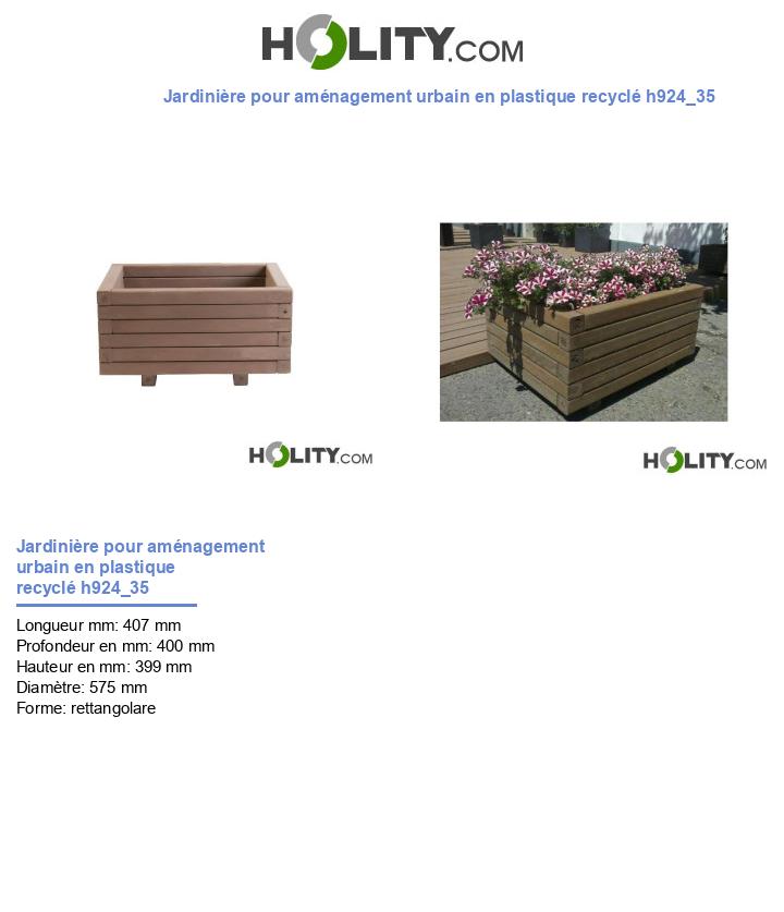 Jardinière pour aménagement urbain en plastique recyclé h924_35