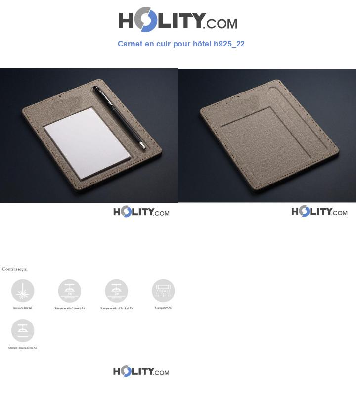 Carnet en cuir pour hôtel h925_22