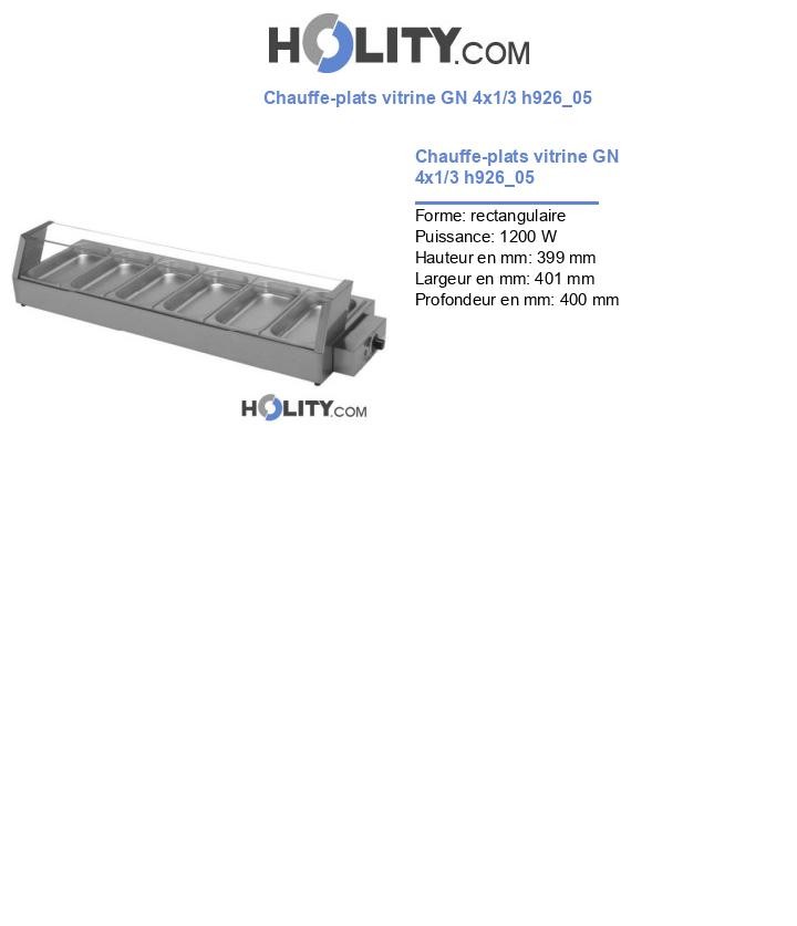 Chauffe-plats vitrine GN 4x1/3 h926_05