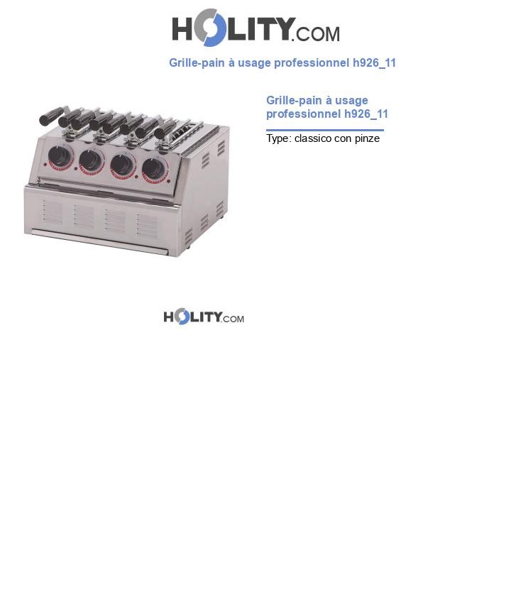 Grille-pain à usage professionnel h926_11