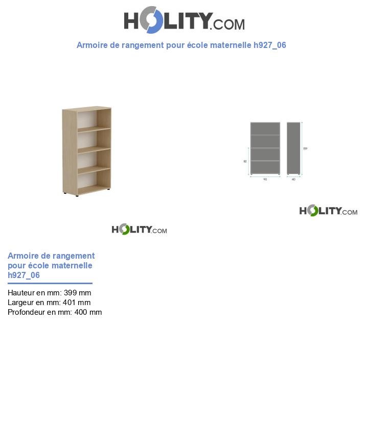 Armoire de rangement pour école maternelle h927_06