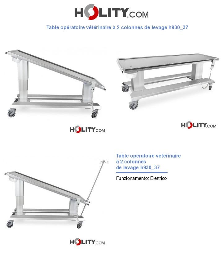 Table opératoire vétérinaire à 2 colonnes de levage h930_37