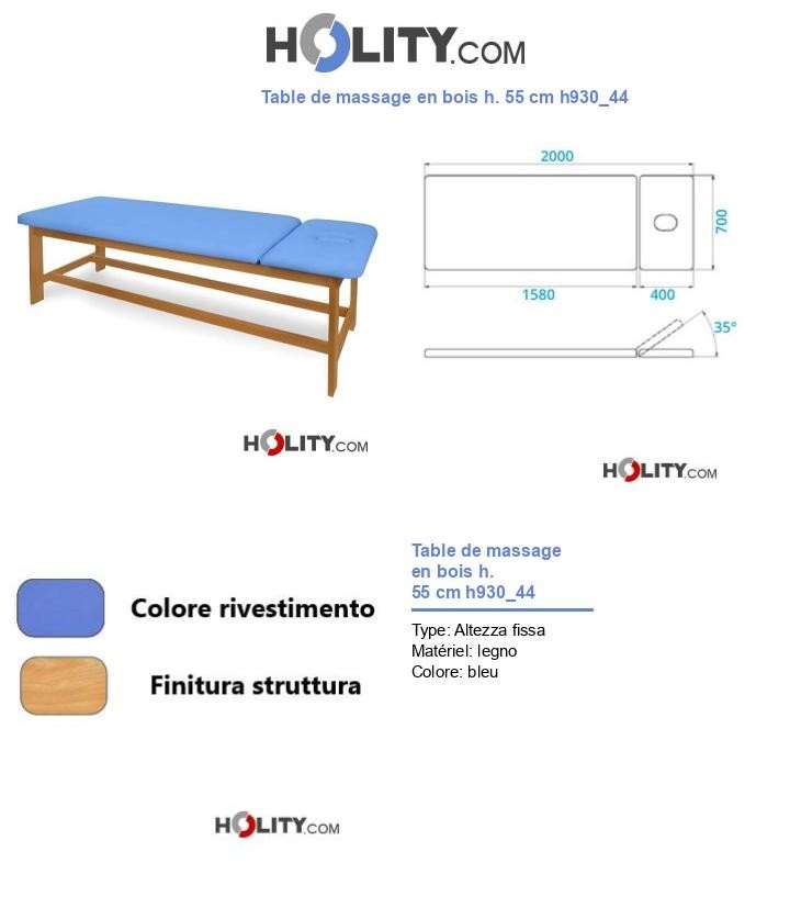 Table de massage en bois h. 55 cm h930_44