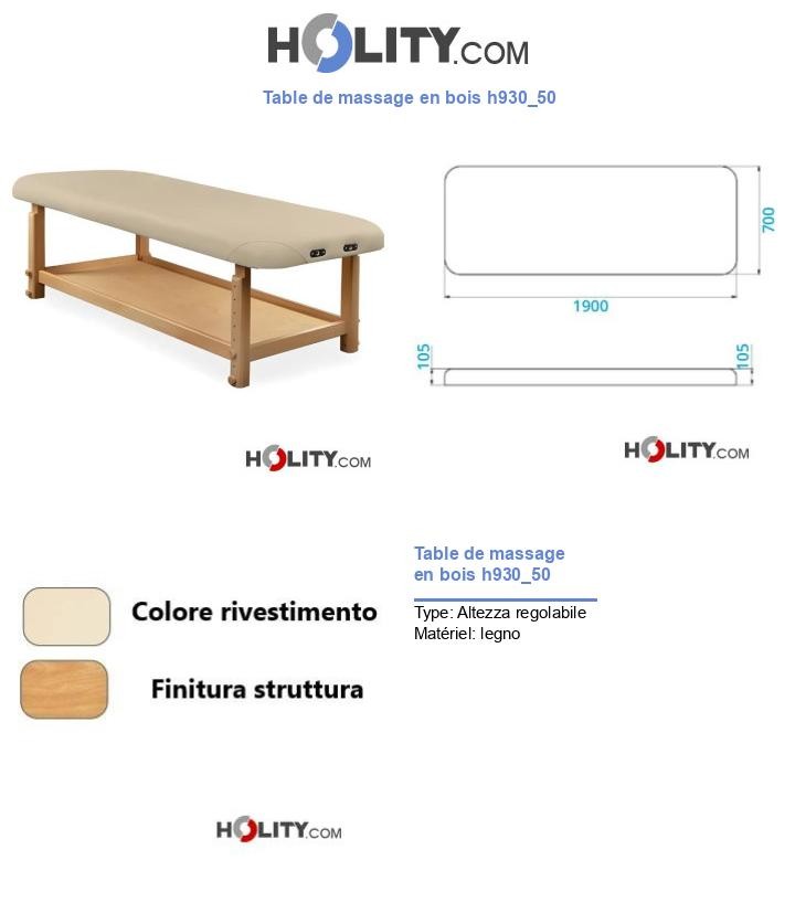 Table de massage en bois h930_50
