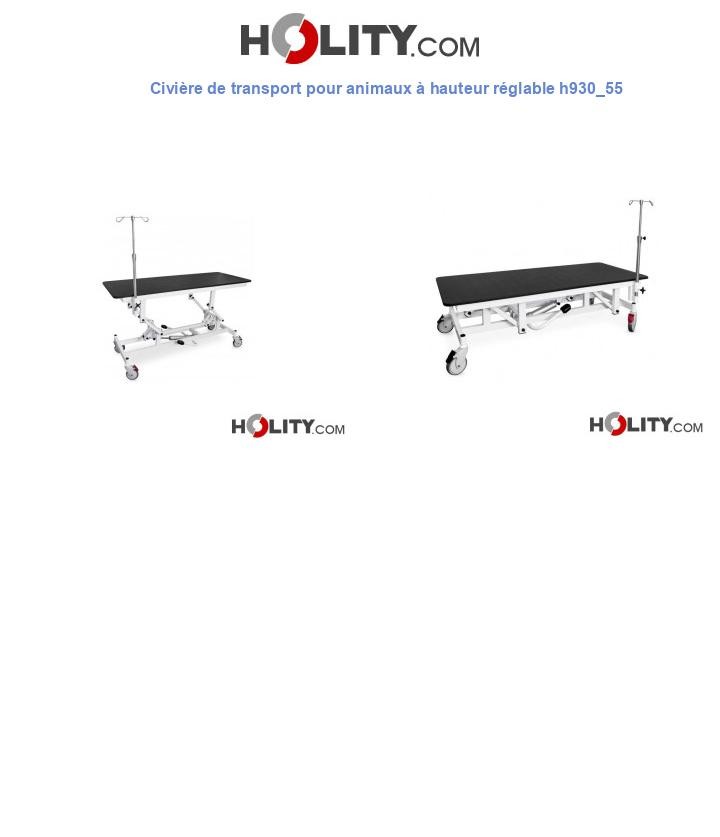 Civière de transport pour animaux à hauteur réglable h930_55