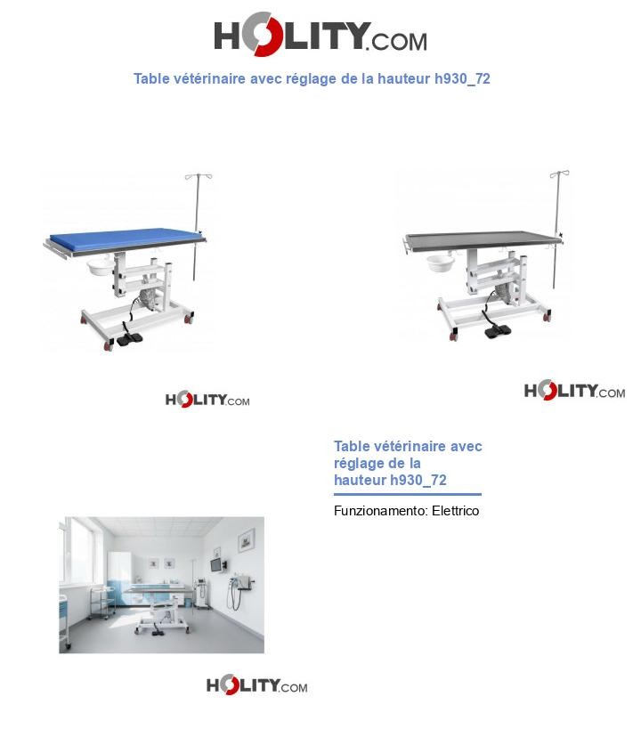 Table vétérinaire avec réglage de la hauteur h930_72