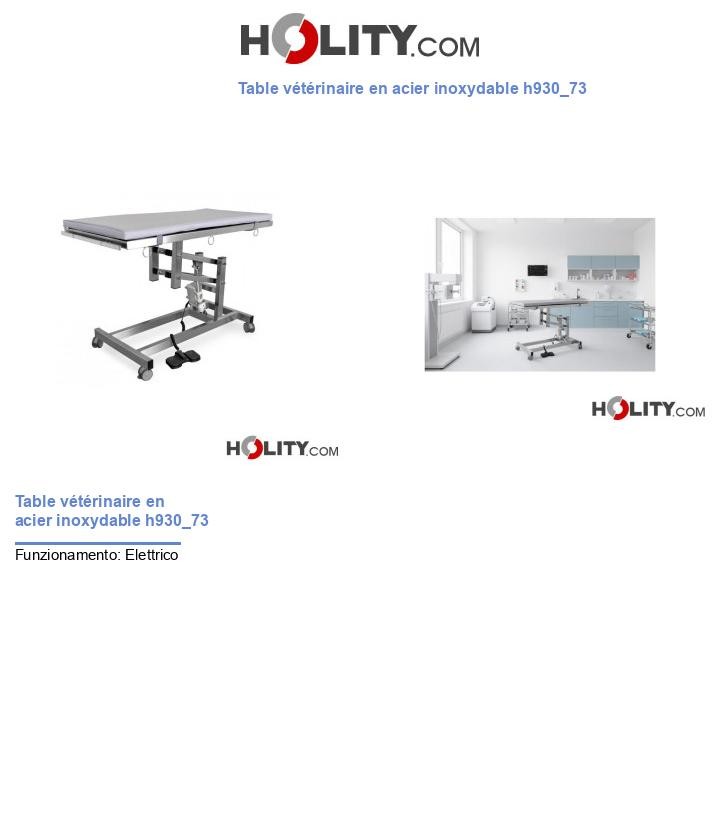Table vétérinaire en acier inoxydable h930_73