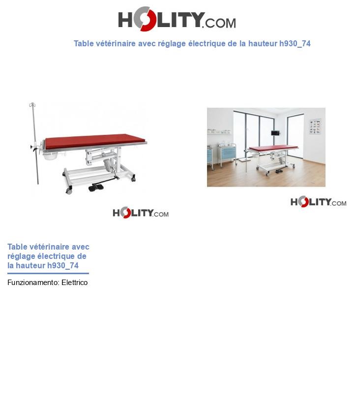 Table vétérinaire avec réglage électrique de la hauteur h930_74