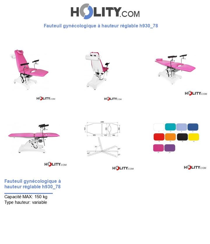 Fauteuil gynécologique à hauteur réglable h930_78