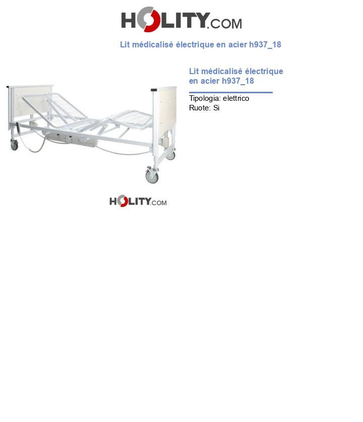 Lit médicalisé électrique en acier h937_18