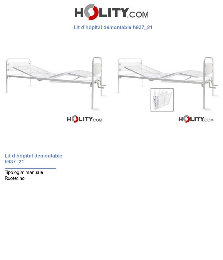 Lit d’hôpital démontable h937_21