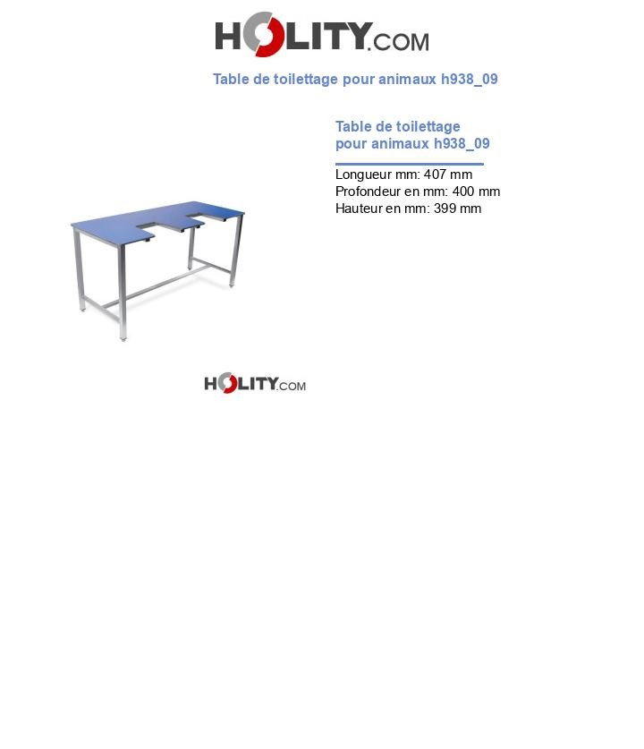 Table de toilettage pour animaux h938_09