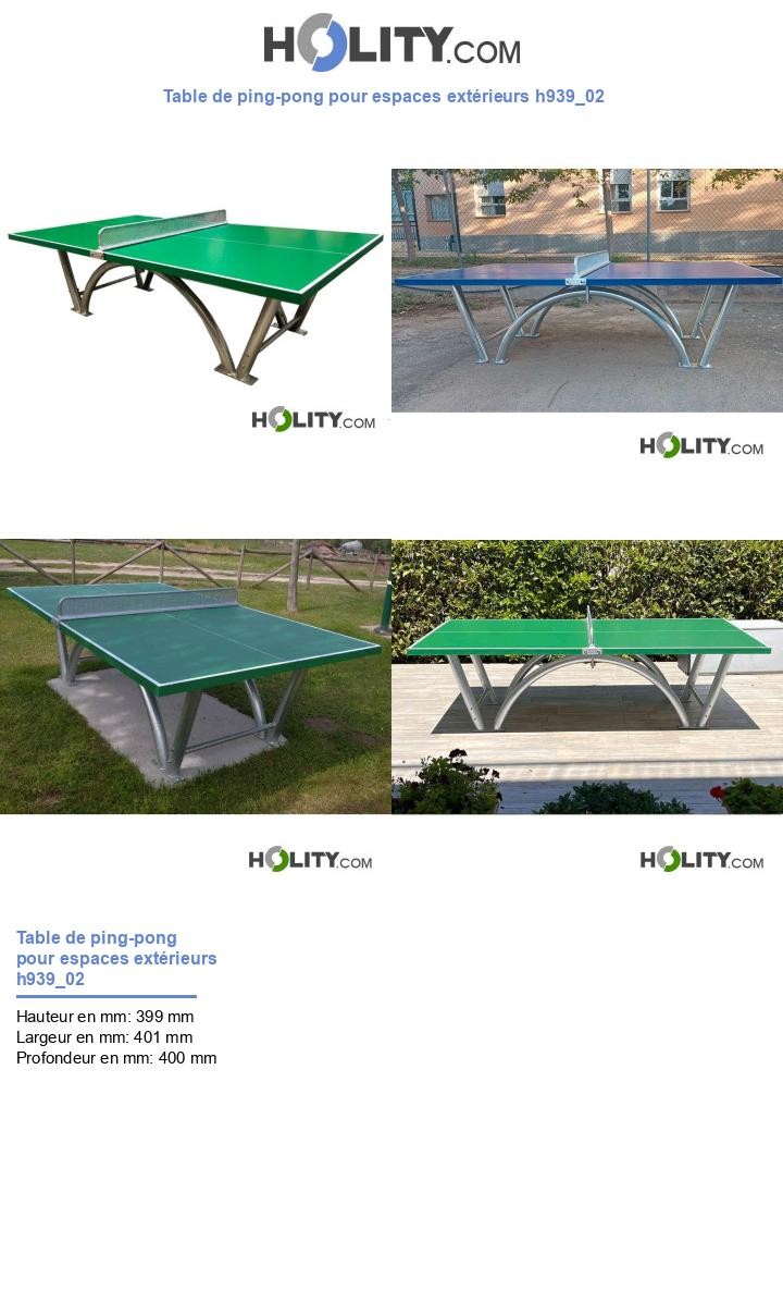 Table de ping-pong pour espaces extérieurs h939_02